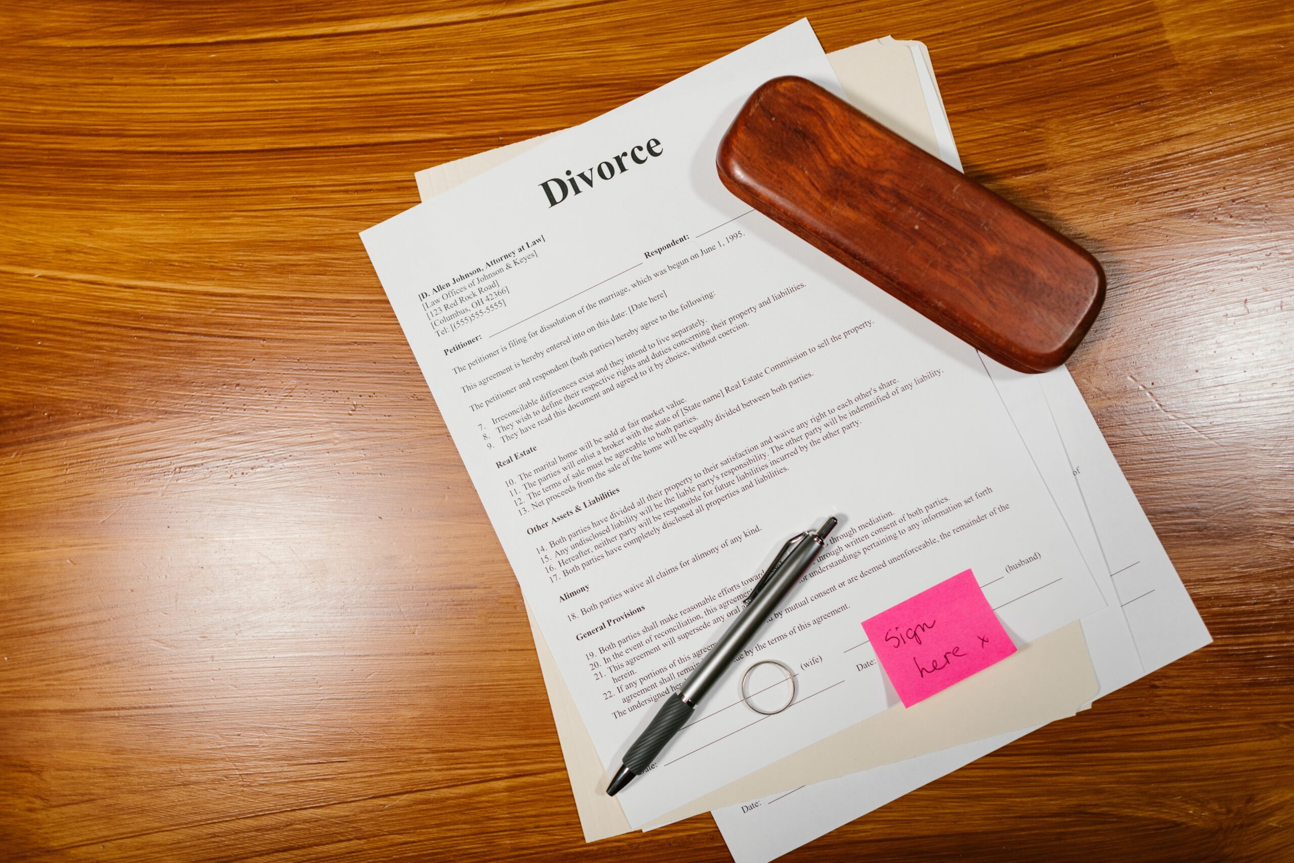 divorce paperwork Texas